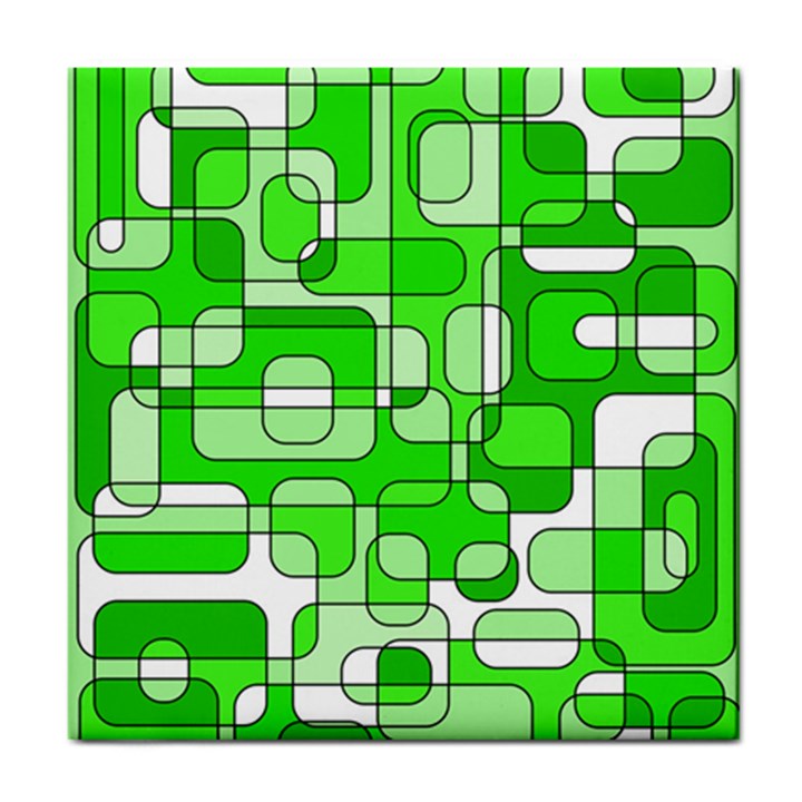 Green decorative abstraction  Tile Coasters