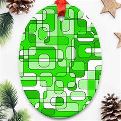 Green Decorative Abstraction  Ornament (oval)  by Valentinaart