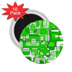 Green Decorative Abstraction  2 25  Magnets (10 Pack) 