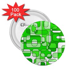 Green Decorative Abstraction  2 25  Buttons (100 Pack) 