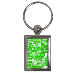 Green Decorative Abstraction  Key Chains (rectangle) 