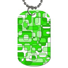 Green Decorative Abstraction  Dog Tag (one Side)