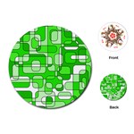 Green decorative abstraction  Playing Cards (Round)  Front