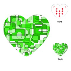 Green Decorative Abstraction  Playing Cards (heart) 