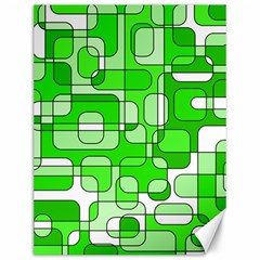 Green Decorative Abstraction  Canvas 12  X 16  