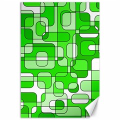 Green Decorative Abstraction  Canvas 12  X 18   by Valentinaart