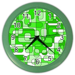 Green Decorative Abstraction  Color Wall Clocks