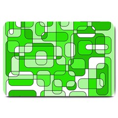 Green Decorative Abstraction  Large Doormat 