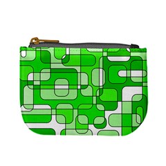 Green Decorative Abstraction  Mini Coin Purses by Valentinaart