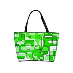 Green Decorative Abstraction  Shoulder Handbags