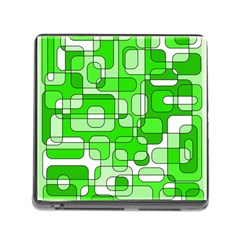 Green Decorative Abstraction  Memory Card Reader (square)