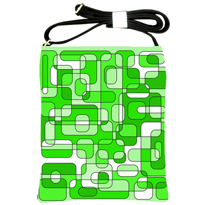 Green decorative abstraction  Shoulder Sling Bags