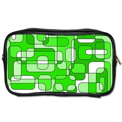 Green Decorative Abstraction  Toiletries Bags by Valentinaart