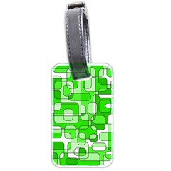 Green Decorative Abstraction  Luggage Tags (two Sides)