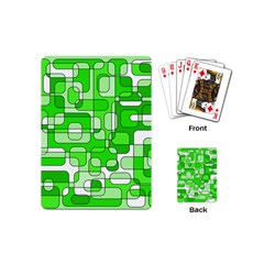 Green Decorative Abstraction  Playing Cards (mini)  by Valentinaart