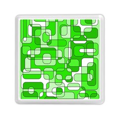 Green Decorative Abstraction  Memory Card Reader (square) 