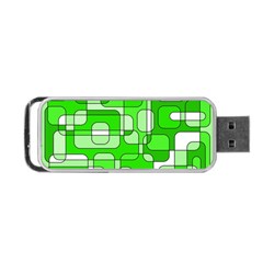 Green Decorative Abstraction  Portable Usb Flash (one Side)