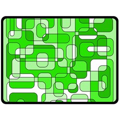 Green Decorative Abstraction  Double Sided Fleece Blanket (large) 