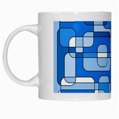 Blue Decorative Abstraction White Mugs