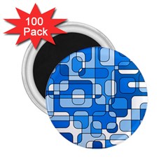 Blue Decorative Abstraction 2 25  Magnets (100 Pack) 