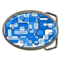 Blue Decorative Abstraction Belt Buckles