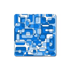 Blue Decorative Abstraction Square Magnet by Valentinaart