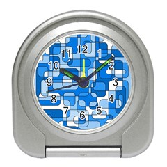 Blue Decorative Abstraction Travel Alarm Clocks