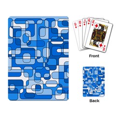 Blue Decorative Abstraction Playing Card