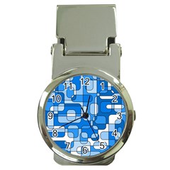 Blue Decorative Abstraction Money Clip Watches