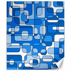 Blue Decorative Abstraction Canvas 8  X 10  by Valentinaart