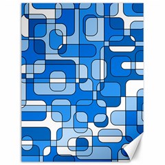 Blue Decorative Abstraction Canvas 12  X 16   by Valentinaart