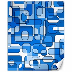 Blue Decorative Abstraction Canvas 16  X 20  