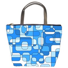 Blue Decorative Abstraction Bucket Bags