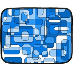 Blue Decorative Abstraction Double Sided Fleece Blanket (mini)  by Valentinaart