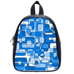 Blue Decorative Abstraction School Bags (small) 