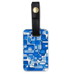 Blue Decorative Abstraction Luggage Tags (one Side) 