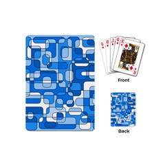 Blue Decorative Abstraction Playing Cards (mini)  by Valentinaart