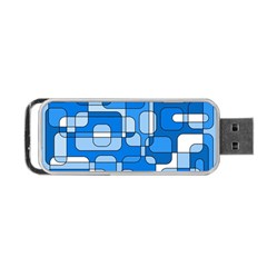 Blue Decorative Abstraction Portable Usb Flash (two Sides)