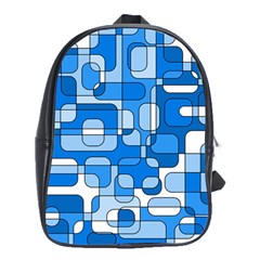 Blue Decorative Abstraction School Bags (xl)  by Valentinaart