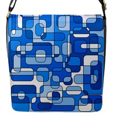 Blue Decorative Abstraction Flap Messenger Bag (s)