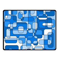 Blue Decorative Abstraction Double Sided Fleece Blanket (small) 