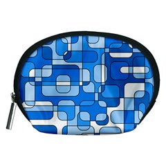 Blue Decorative Abstraction Accessory Pouches (medium) 