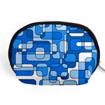 Blue decorative abstraction Accessory Pouches (Medium)  Front