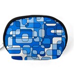 Blue decorative abstraction Accessory Pouches (Medium)  Back