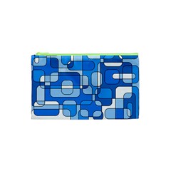 Blue Decorative Abstraction Cosmetic Bag (xs) by Valentinaart