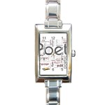 5004610 1817f Rectangle Italian Charm Watch Front