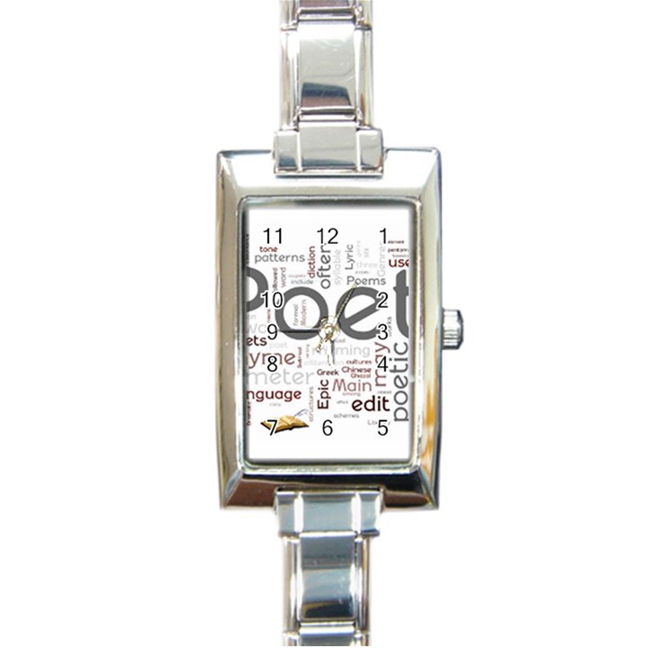 5004610 1817f Rectangle Italian Charm Watch