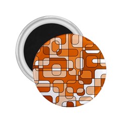 Orange Decorative Abstraction 2 25  Magnets by Valentinaart