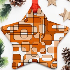 Orange Decorative Abstraction Ornament (star) 