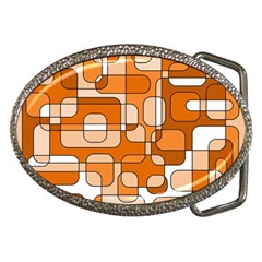 Orange Decorative Abstraction Belt Buckles